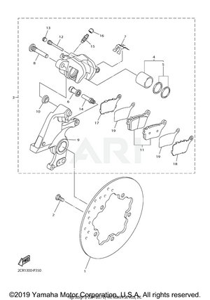 REAR BRAKE CALIPER