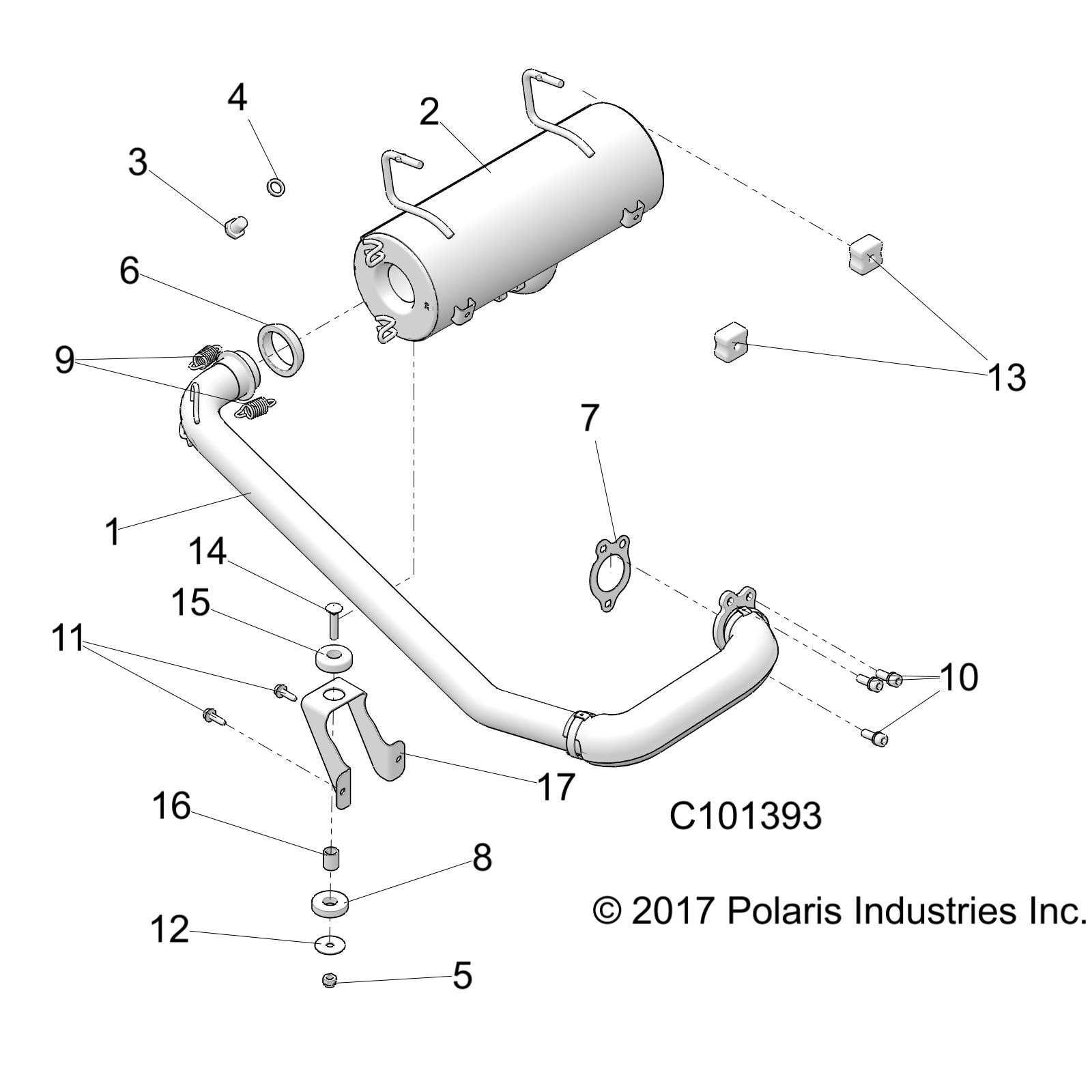 ENGINE, EXHAUST SYSTEM - A19DBA50A5