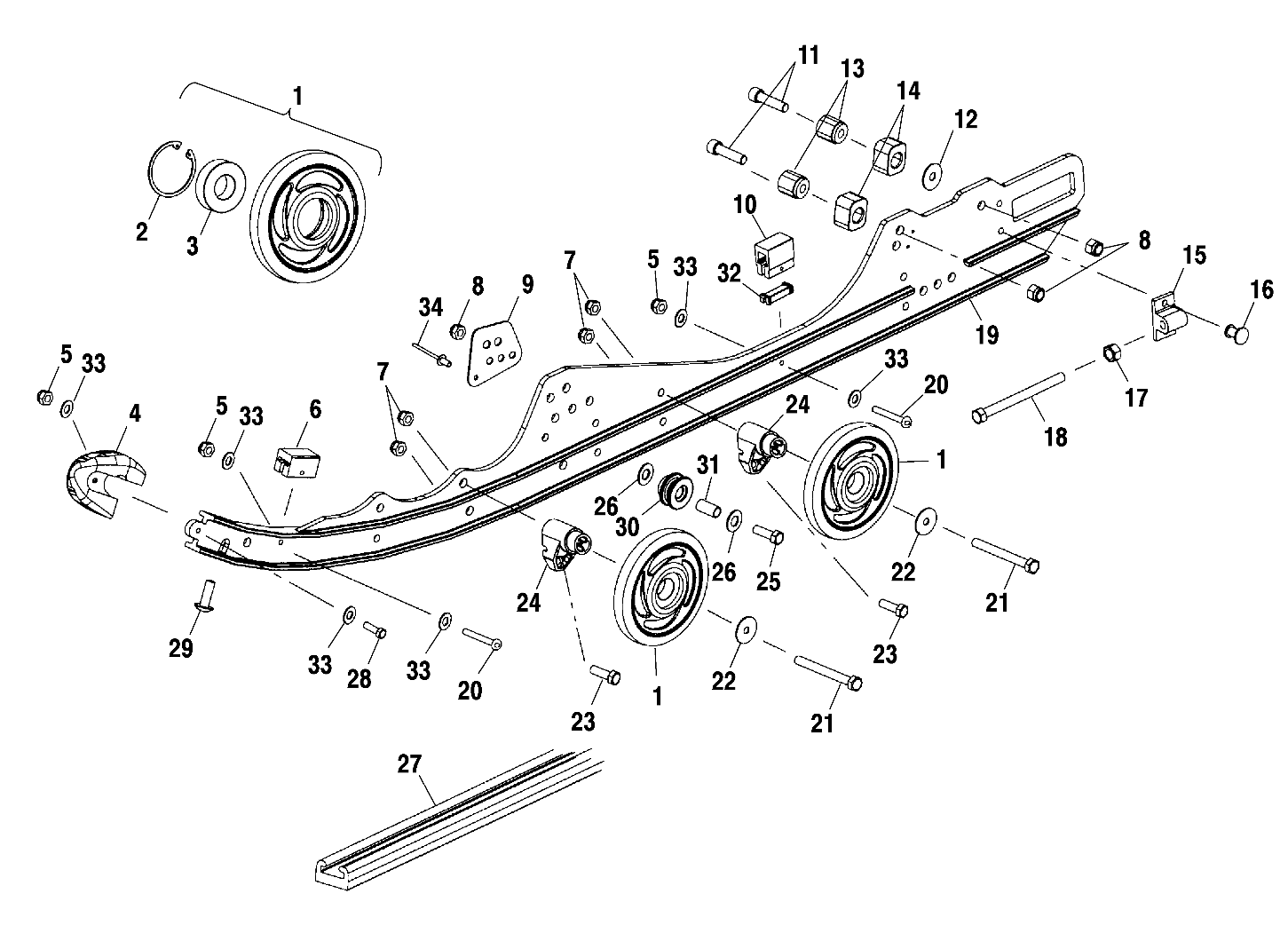 RAIL MOUNTING (SUSPENSION) - S01NB4BS (4960876087B007)