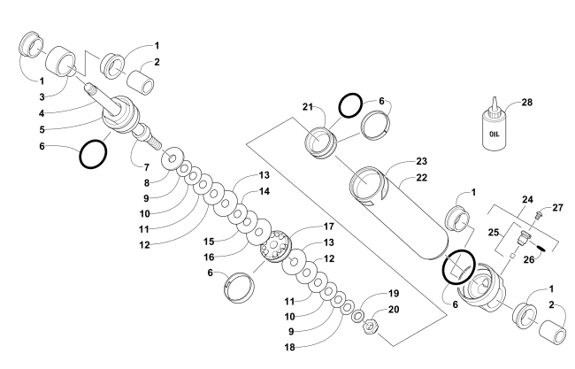 REAR SUSPENSION REAR ARM SHOCK ABSORBER