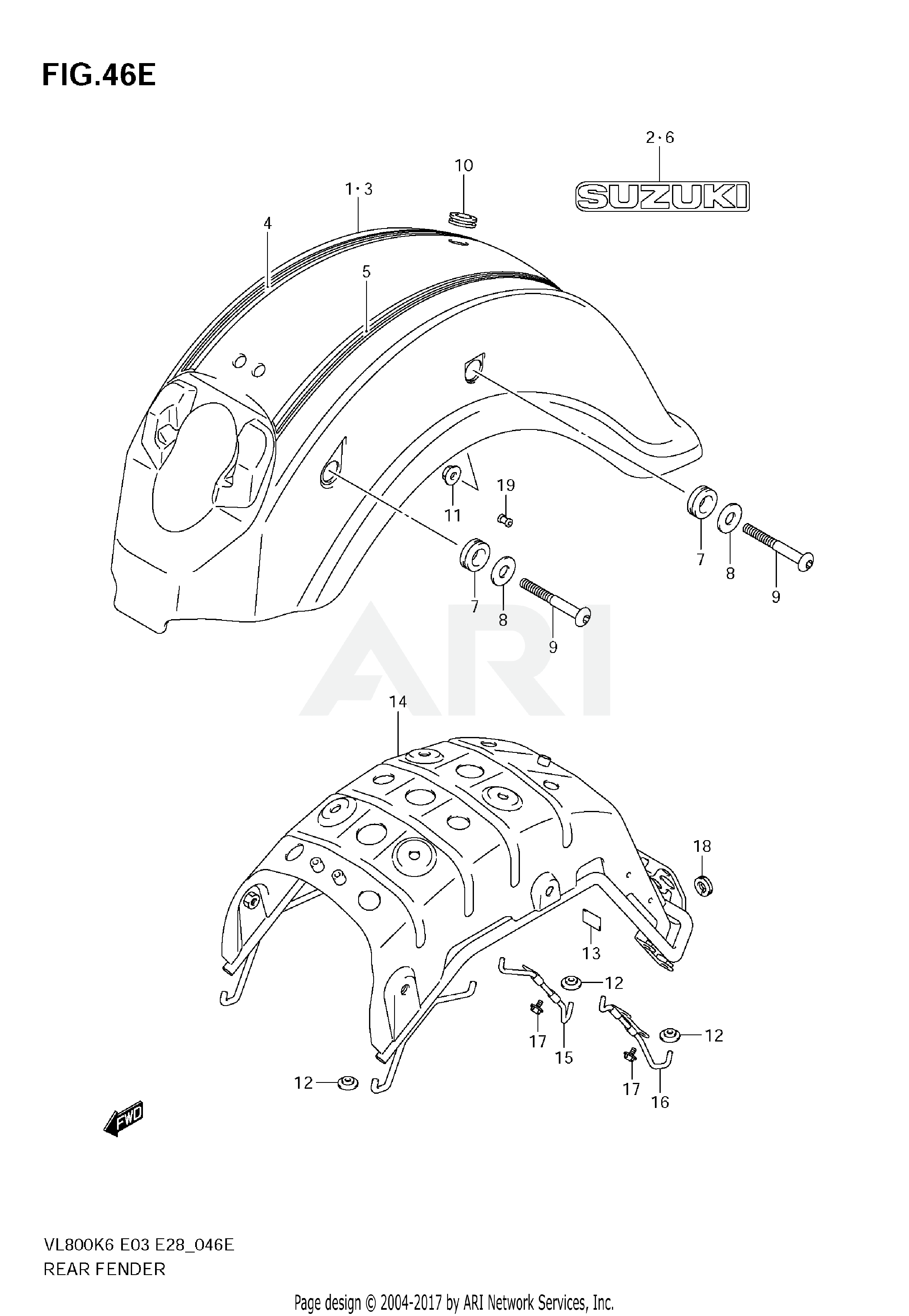 REAR FENDER (MODEL K9)