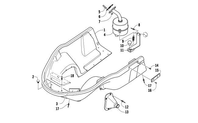 BELLY PAN AND EXHAUST ASSEMBLIES