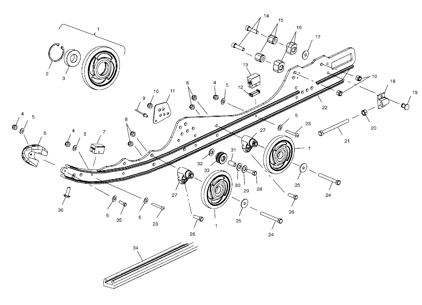 RAIL MOUNTING (SUSPENSION) - S00NP6ES (4958115811B010)