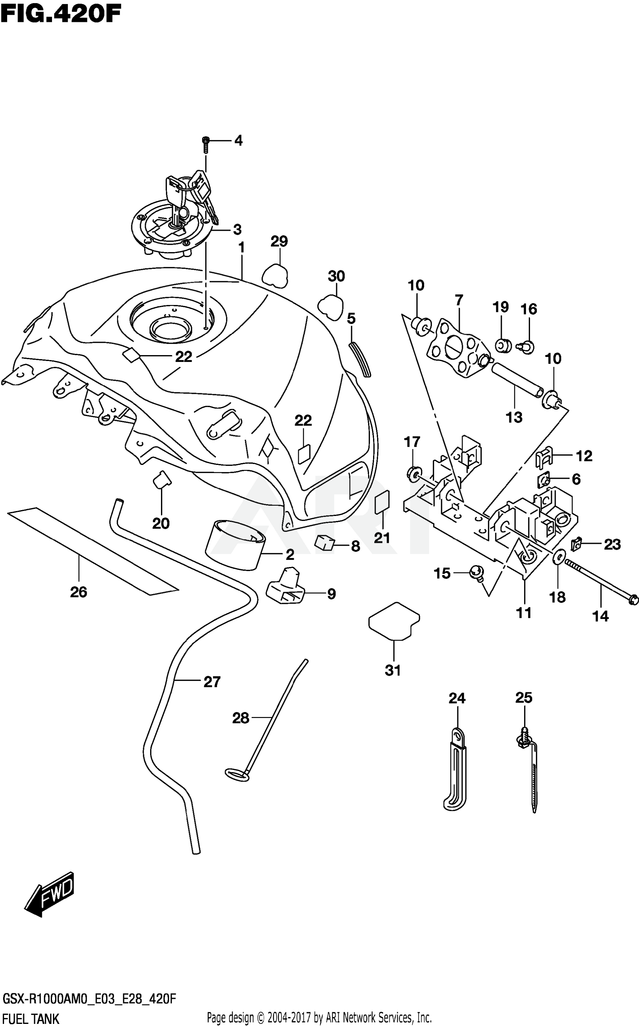 FUEL TANK (GSX-R1000A:E33)