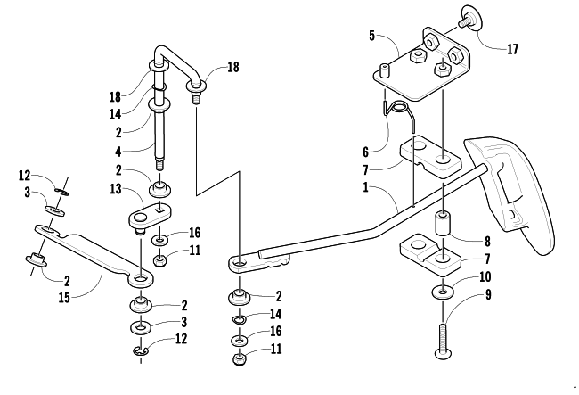 FRONT DRIVE SHIFT LINKAGE ASSEMBLY (300 4X4)