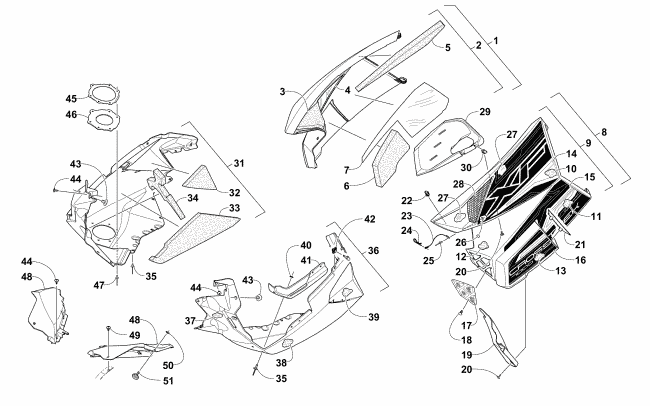 SKID PLATE AND SIDE PANEL ASSEMBLY