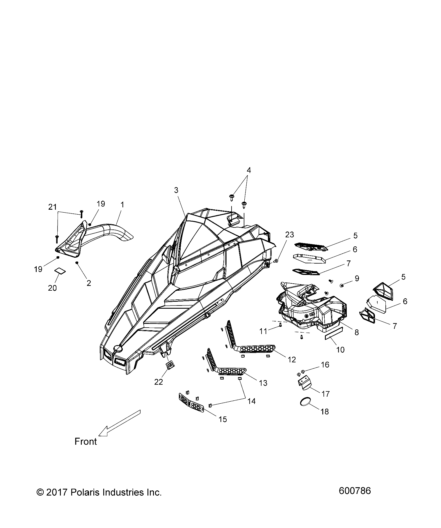 BODY, HOOD ASM. - S19CBA6GSL (600786)