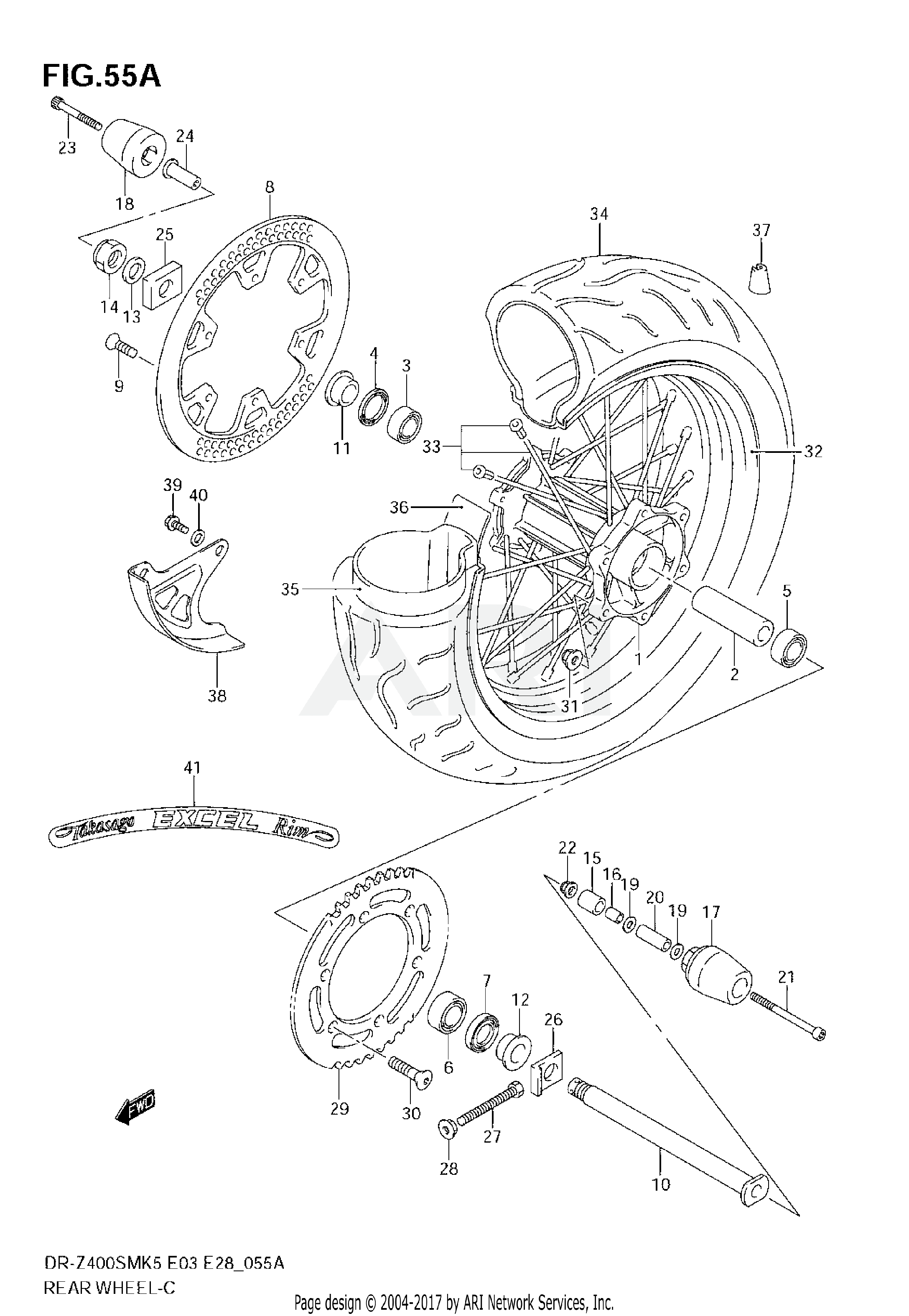 REAR WHEEL (MODEL K7/K8)