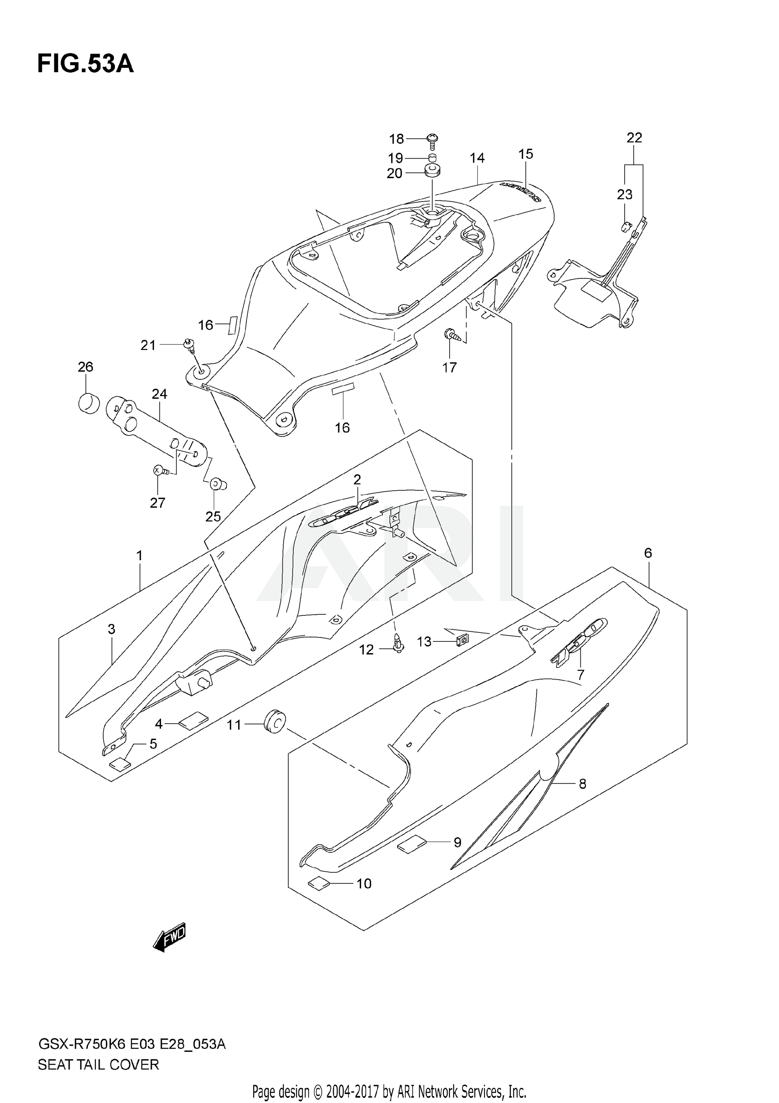 SEAT TAIL COVER (MODEL K7)