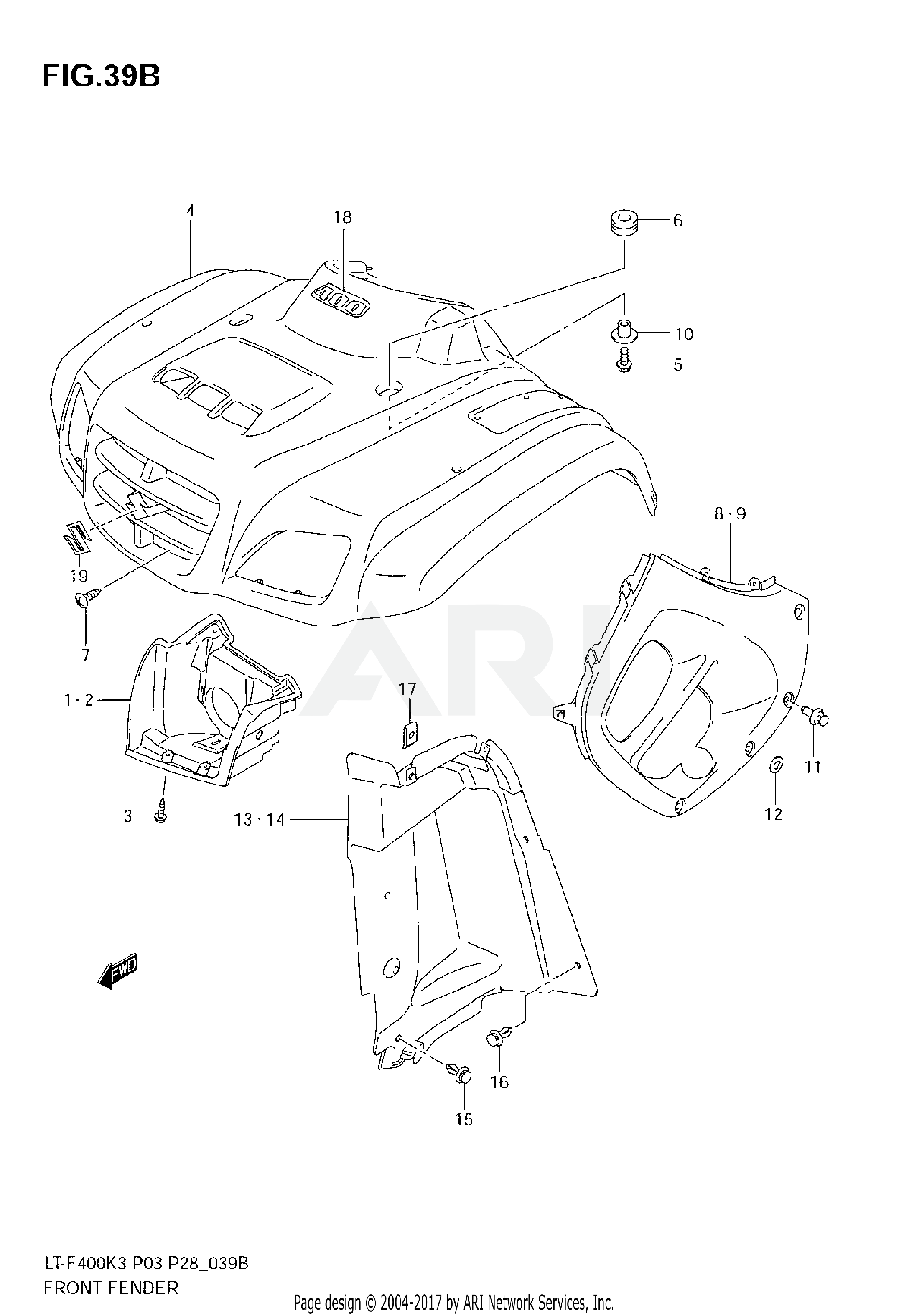 FRONT FENDER (MODEL K5/K6/K7)