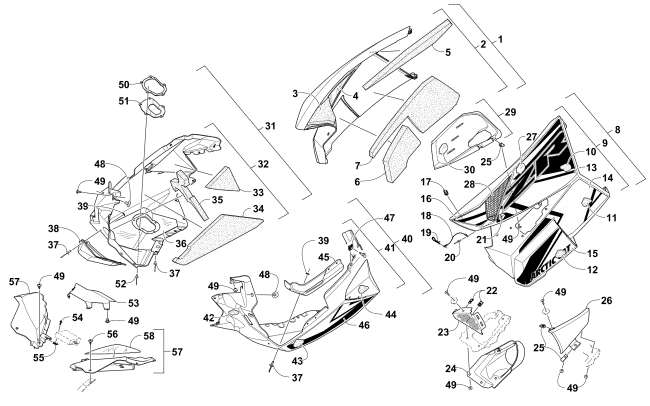 SKID PLATE AND SIDE PANEL ASSEMBLY