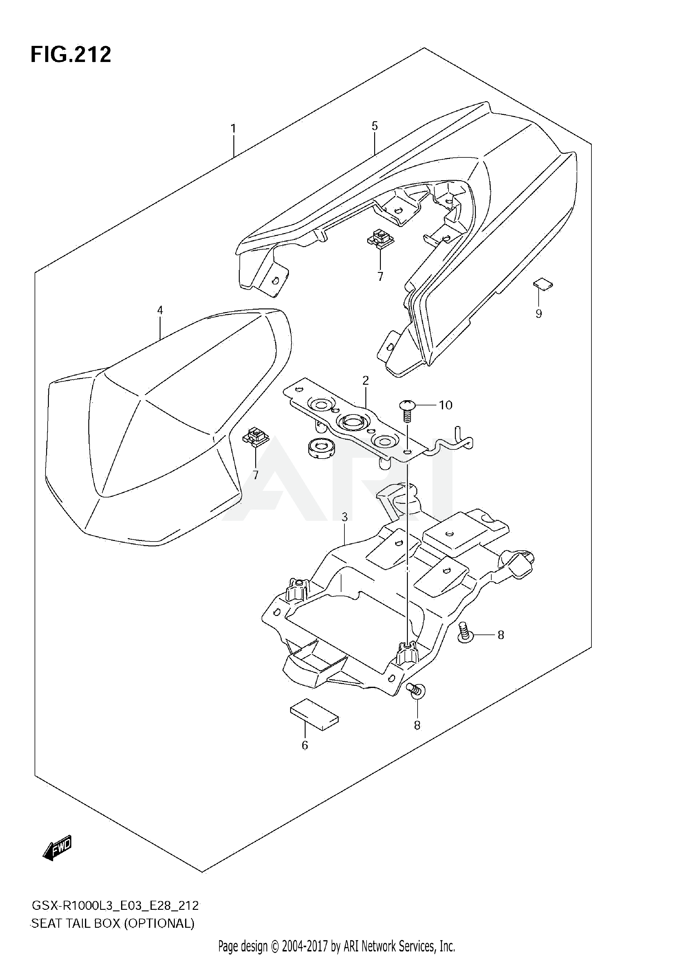 SEAT TAIL BOX (OPTIONAL) (GSX-R1000L3 E03)