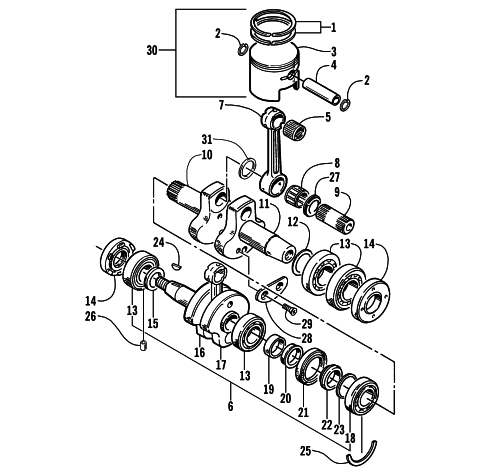 PISTON AND CRANKSHAFT