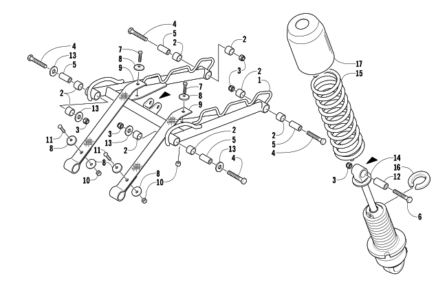 REAR SUSPENSION FRONT ARM ASSEMBLY