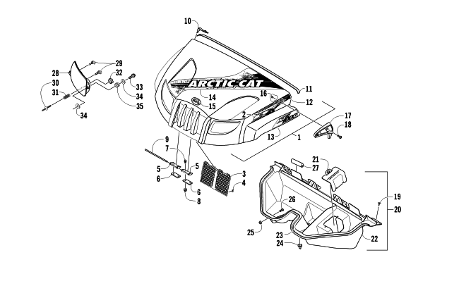 HOOD AND HEADLIGHT ASSEMBLY