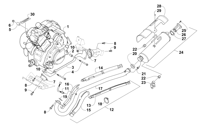 ENGINE AND EXHAUST