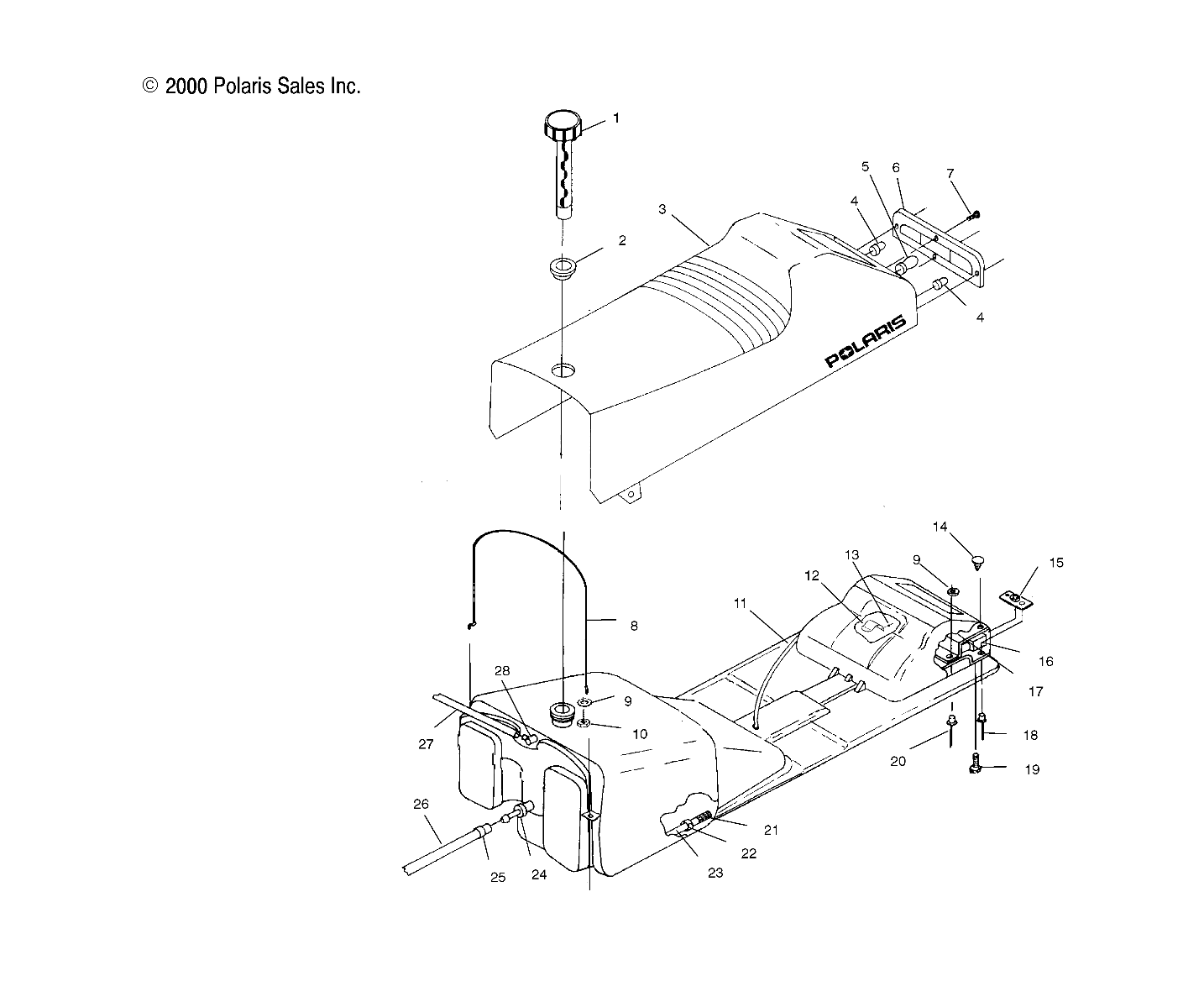 SEAT and GAS TANK - S01SR5AS (4960386038A003)
