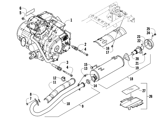 ENGINE AND EXHAUST