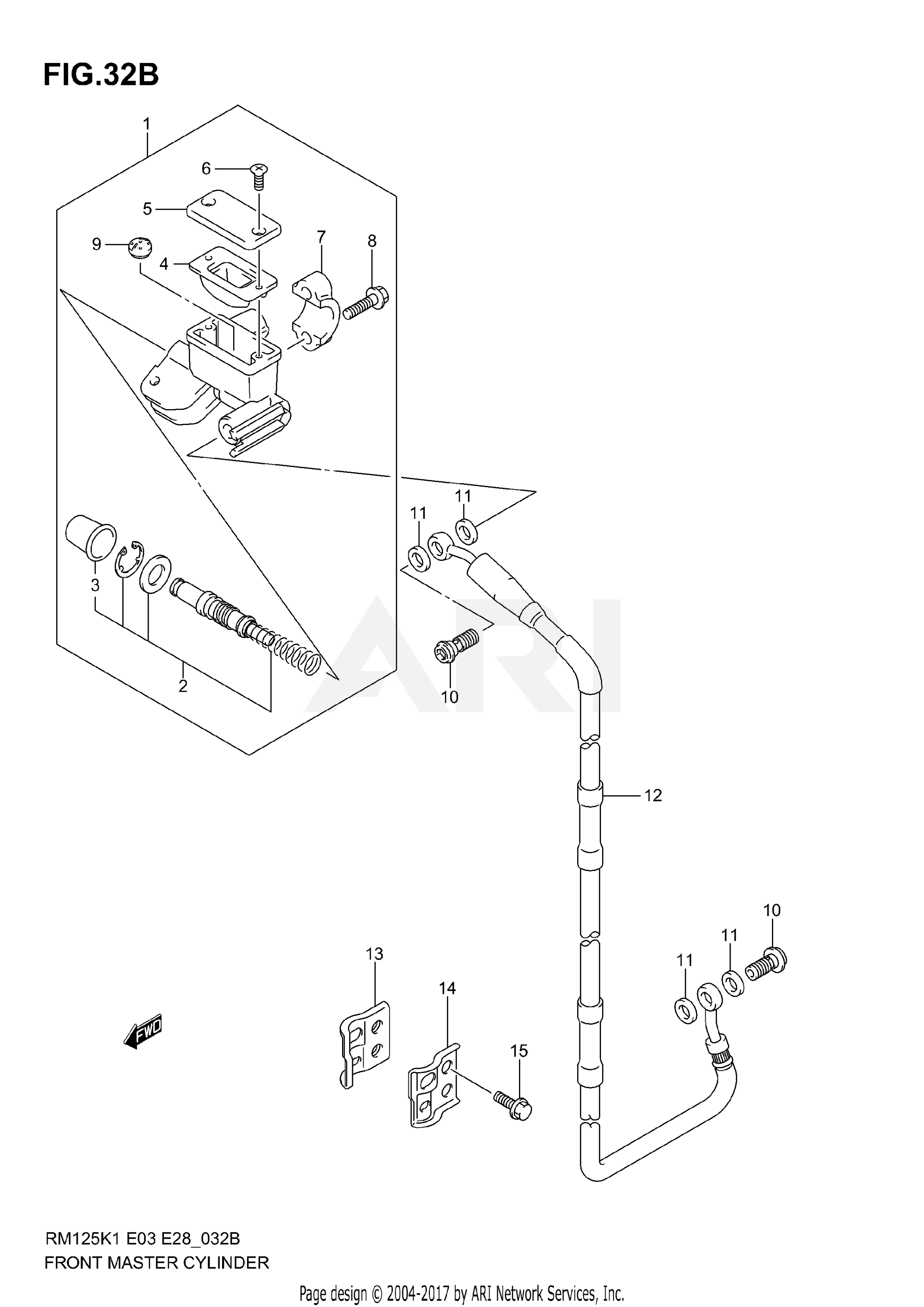 FRONT MASTER CYLINDER (MODEL K5/K6)