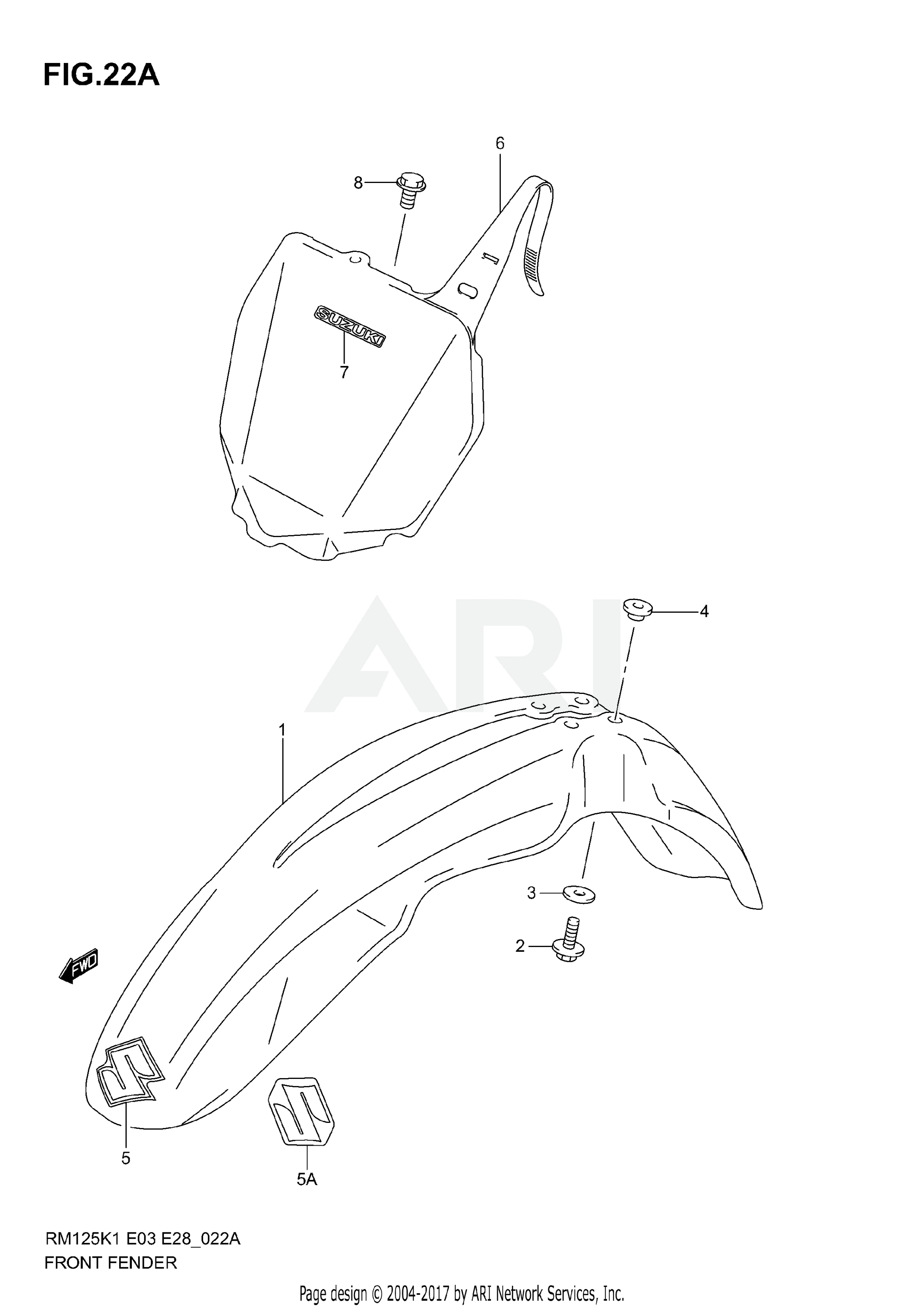 FRONT FENDER (MODEL K4/K5/K6)