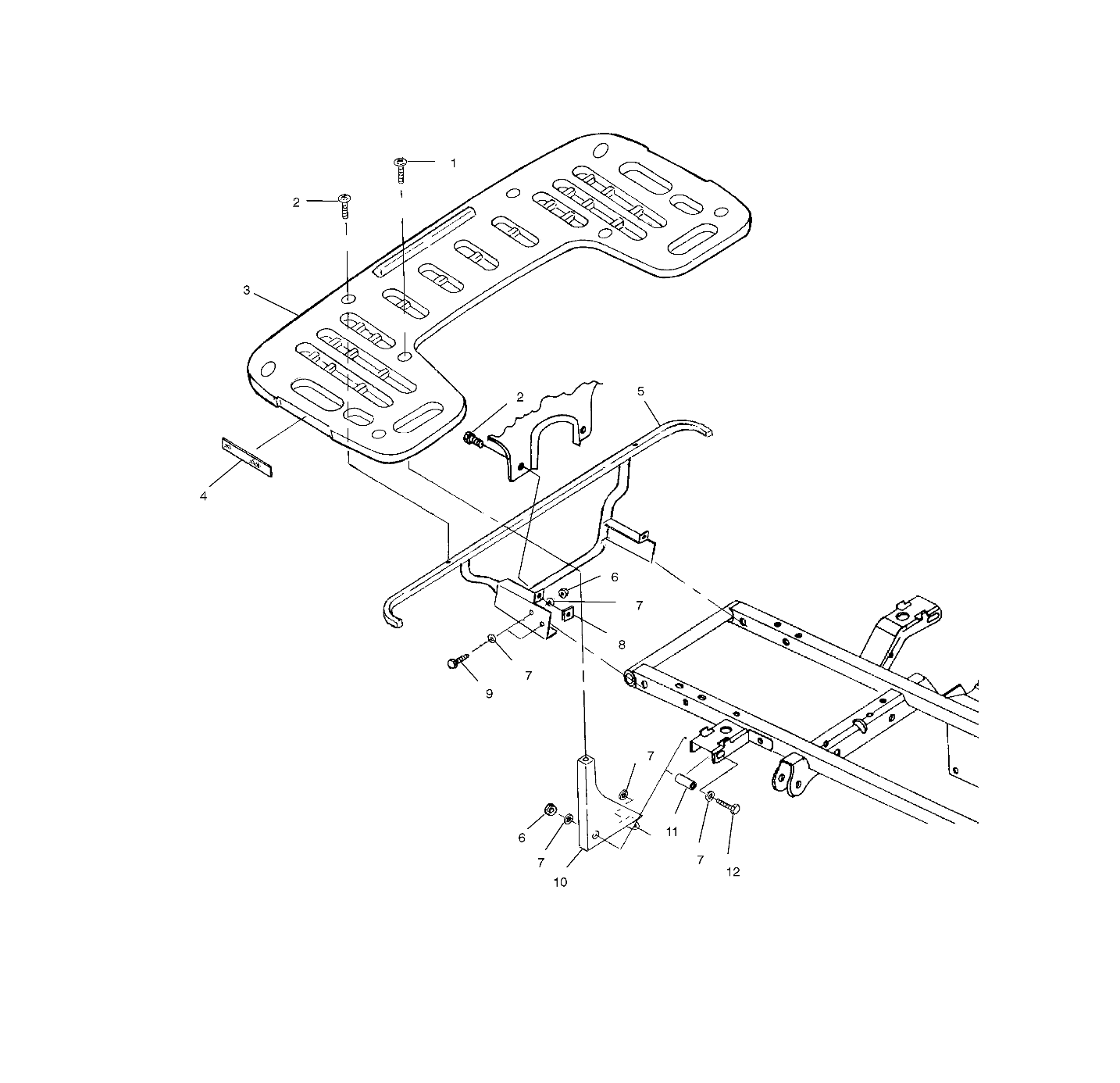 REAR RACK MOUNTING - A01CB32AA (4963966396A006)