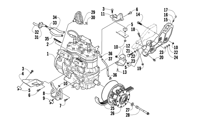 ENGINE AND RELATED PARTS