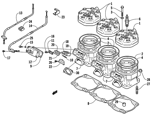 CYLINDER AND HEAD ASSEMBLY