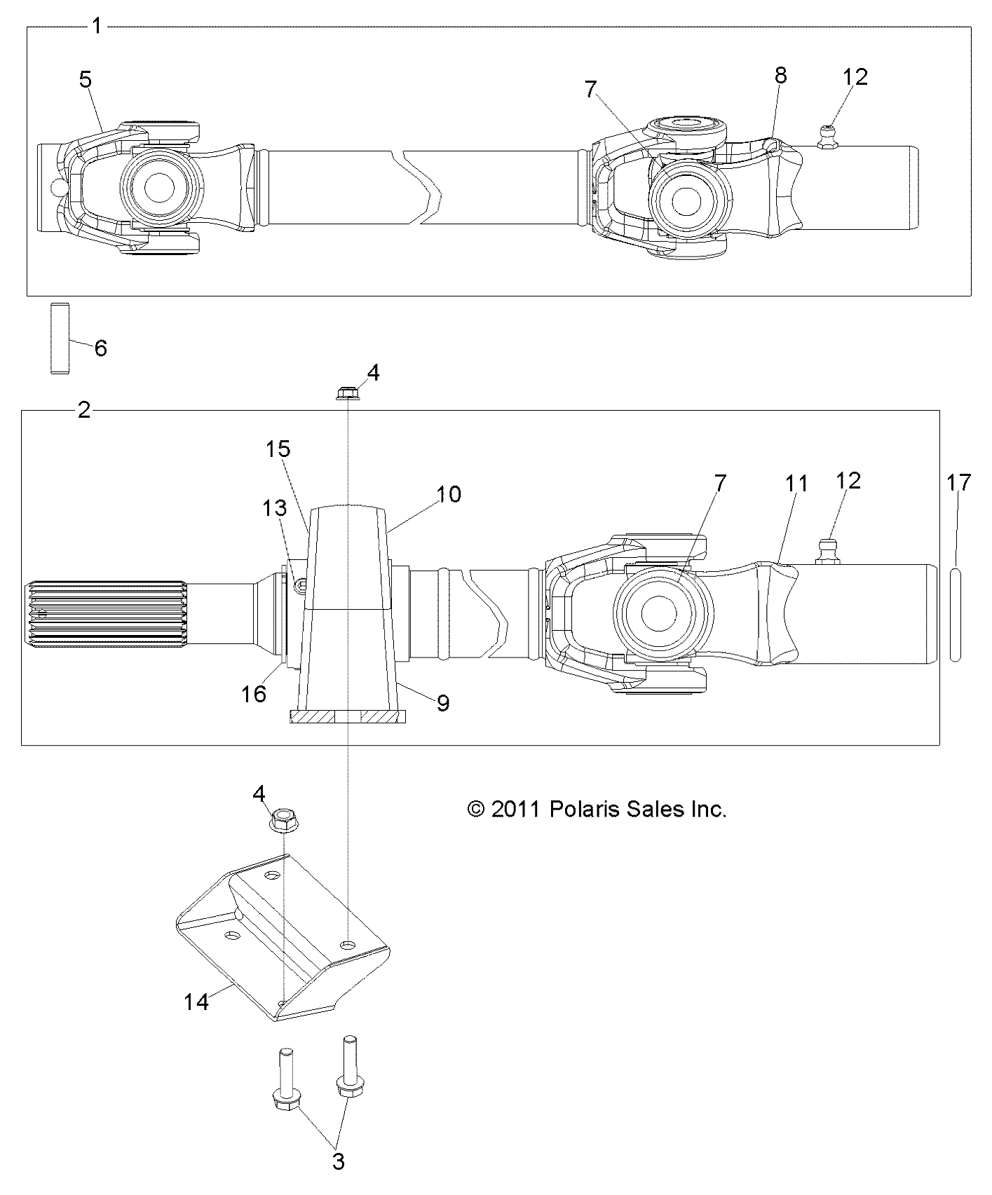 DRIVE TRAIN, FRONT PROP SHAFT - R14TH90FX (49RGRSHAFTPROP12900D)