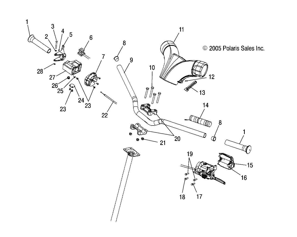 HANDLEBAR MOUNTING and CONTROLS - S06PT7HS (4997539753B09)