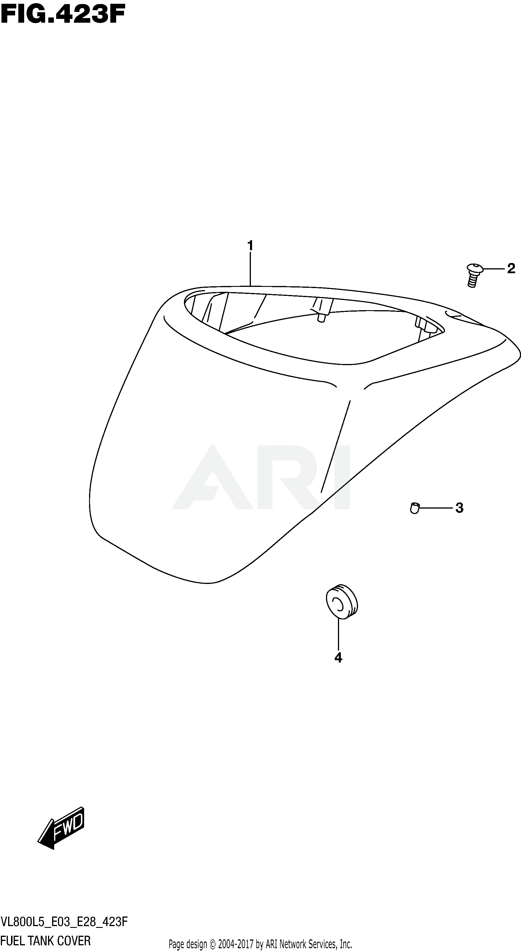 FUEL TANK COVER (VL800BL5 E28)