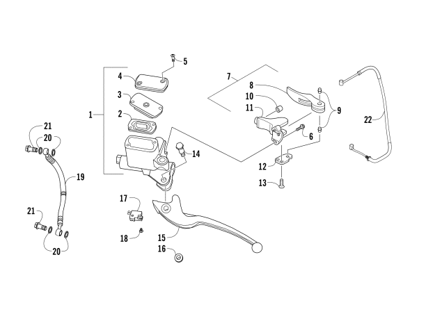 HYDRAULIC HAND BRAKE ASSEMBLY