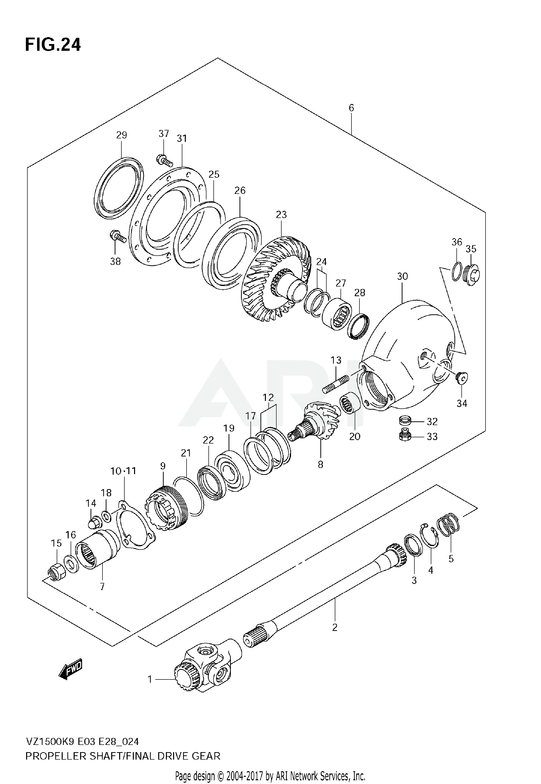 PROPELLER SHAFT/FINAL DRIVE GEAR