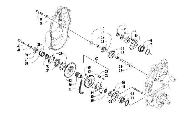 DRIVE/REVERSE DROPCASE ASSEMBLY