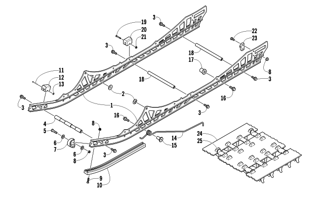 SLIDE RAIL AND TRACK ASSEMBLY