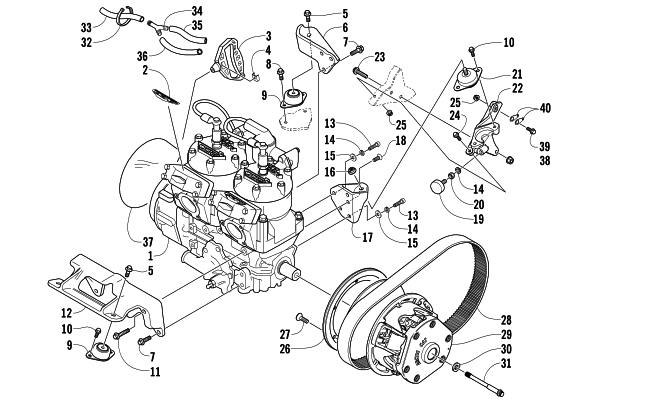 ENGINE AND RELATED PARTS