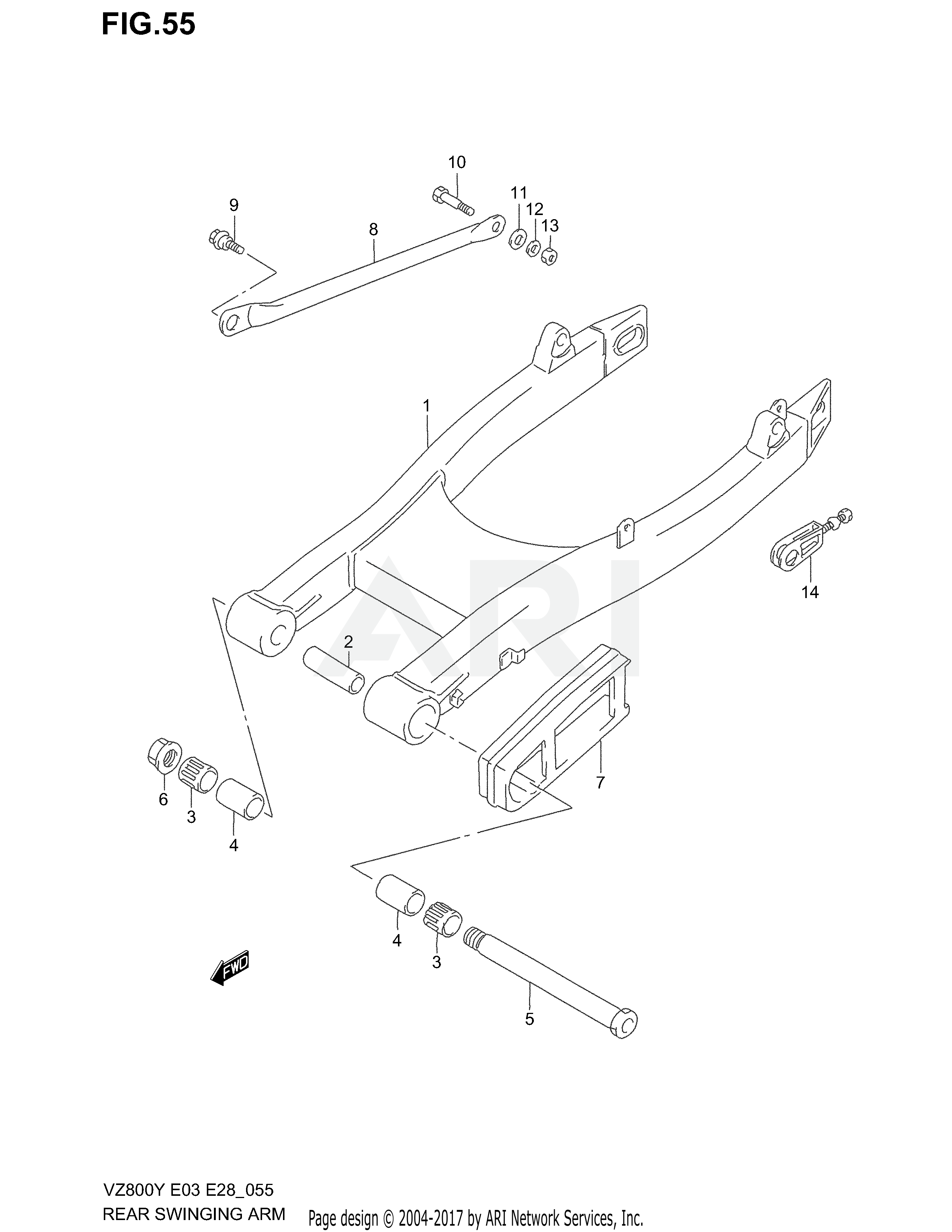 REAR SWINGING ARM