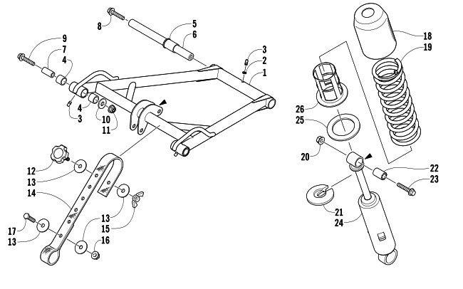 REAR SUSPENSION FRONT ARM ASSEMBLY