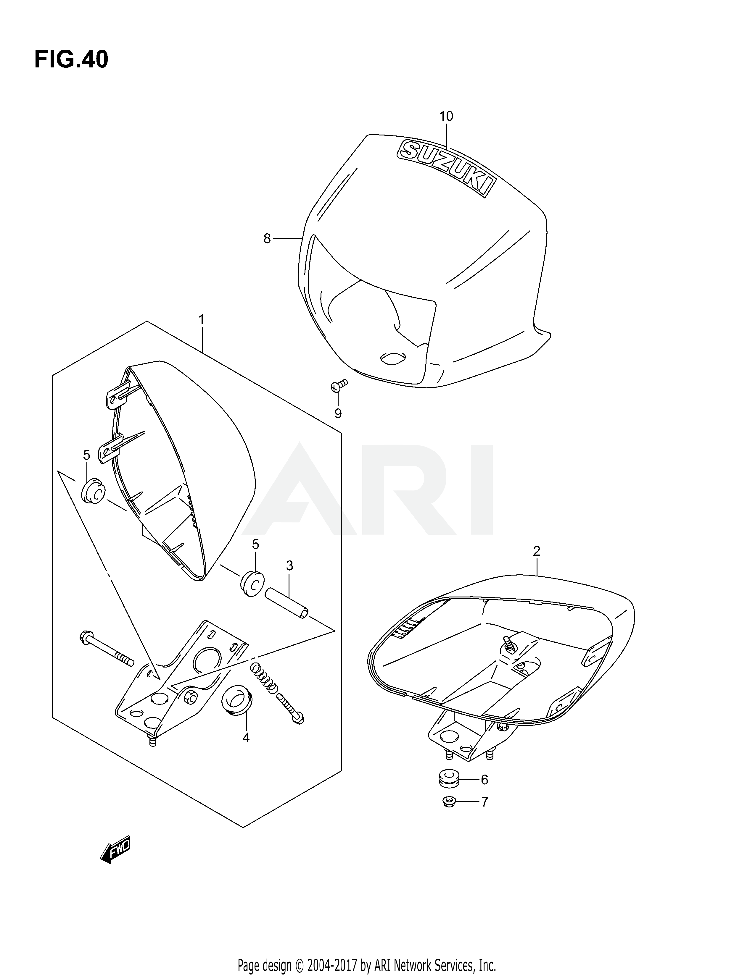 HEADLAMP HOUSING (MODEL K4/K5/K6)