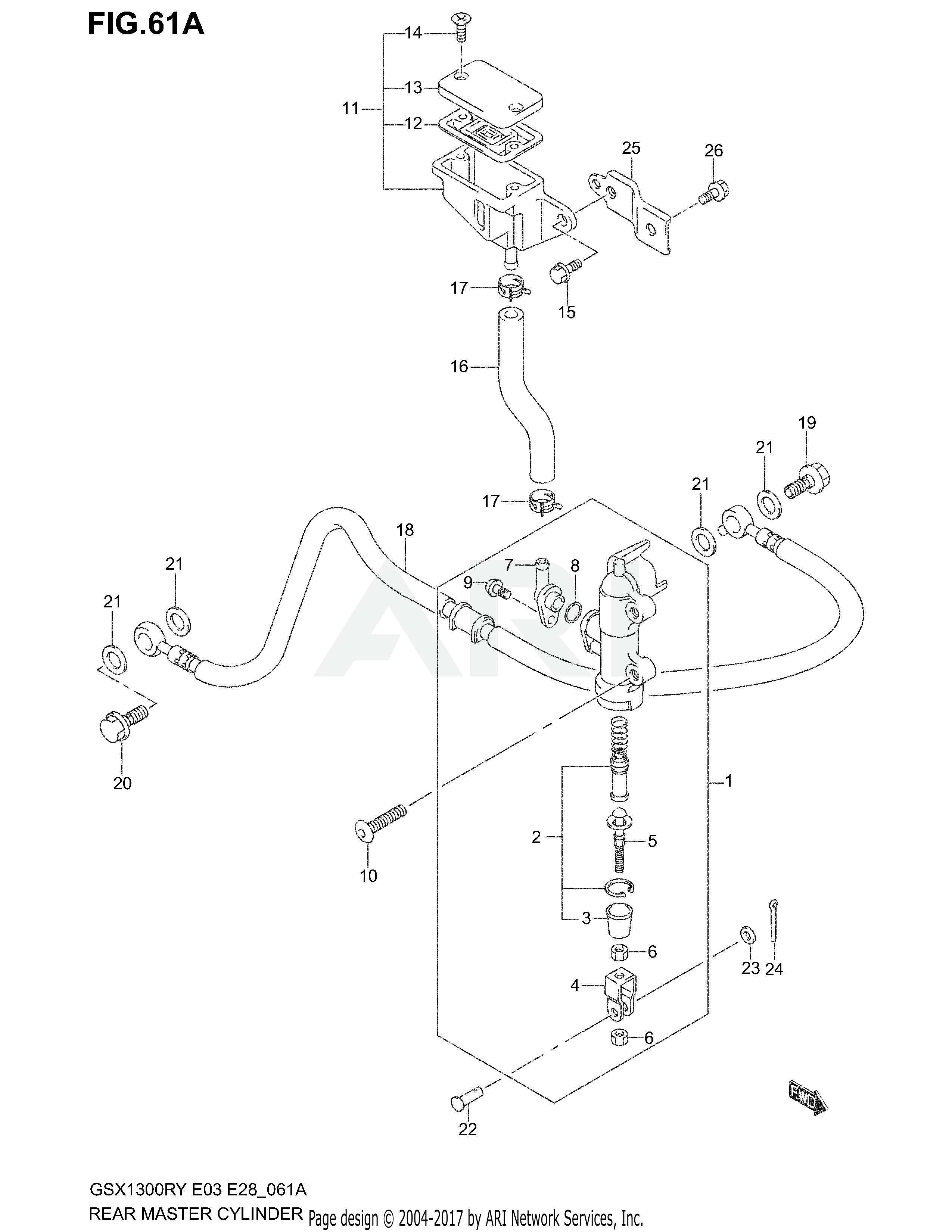 REAR MASTER CYLINDER (MODEL K3)