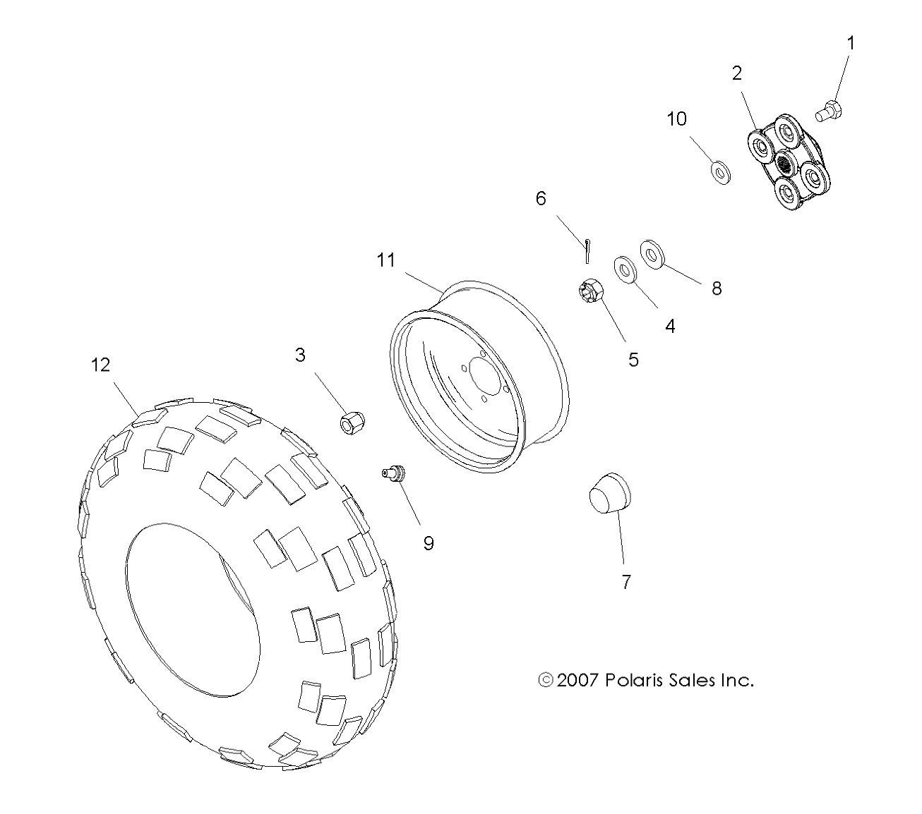 WHEEL, REAR - A09BG50AA (49ATVWHEELREAR08SCRAM)