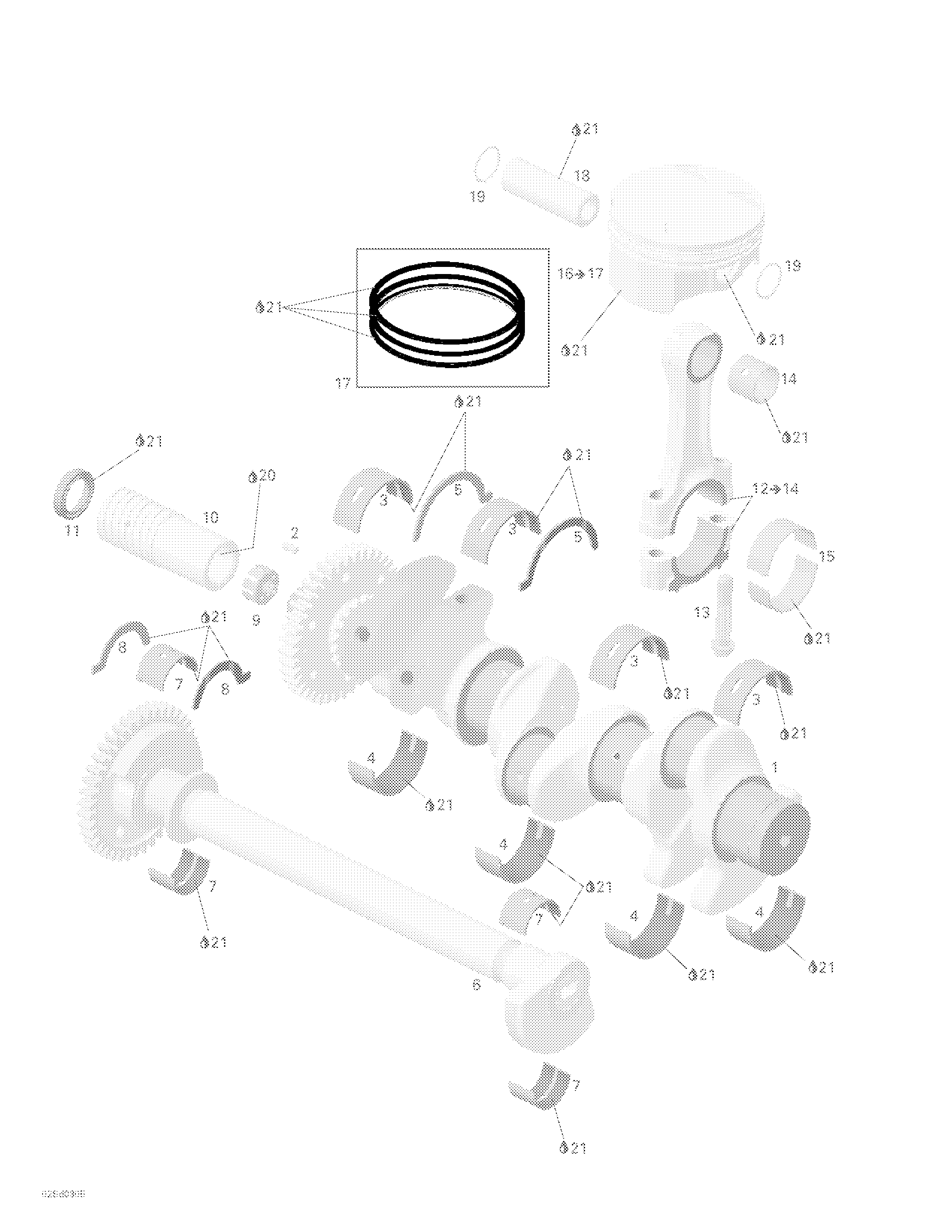 Crankshaft, Pistons And Balance Shaft