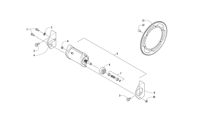 ELECTRIC START - STARTER MOTOR ASSEMBLY