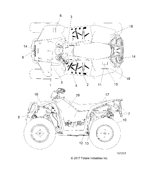 BODY, DECALS - A19SVA85BG (101251)