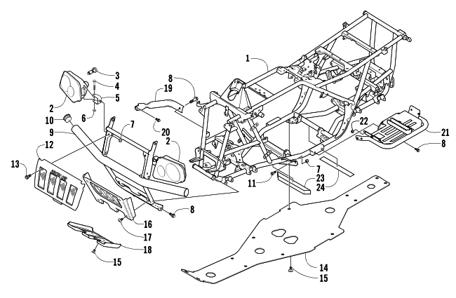 FRAME AND RELATED PARTS