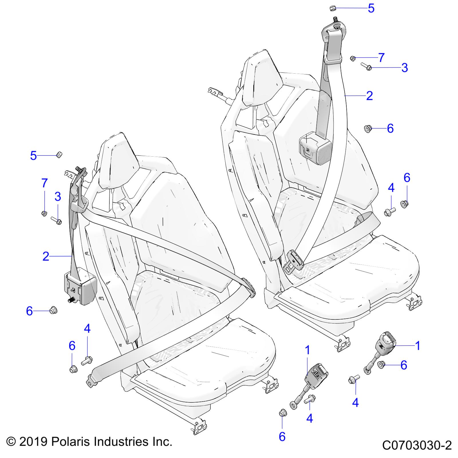 BODY, SEAT BELT MOUNTING, REAR, STANDARD - Z20R4E92AH/BH/AT/BT (C0703030-2)