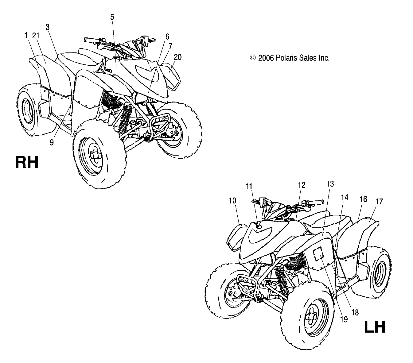 BODY, DECALS - A08PB20AB/AD (49ATVDECAL07PHX)