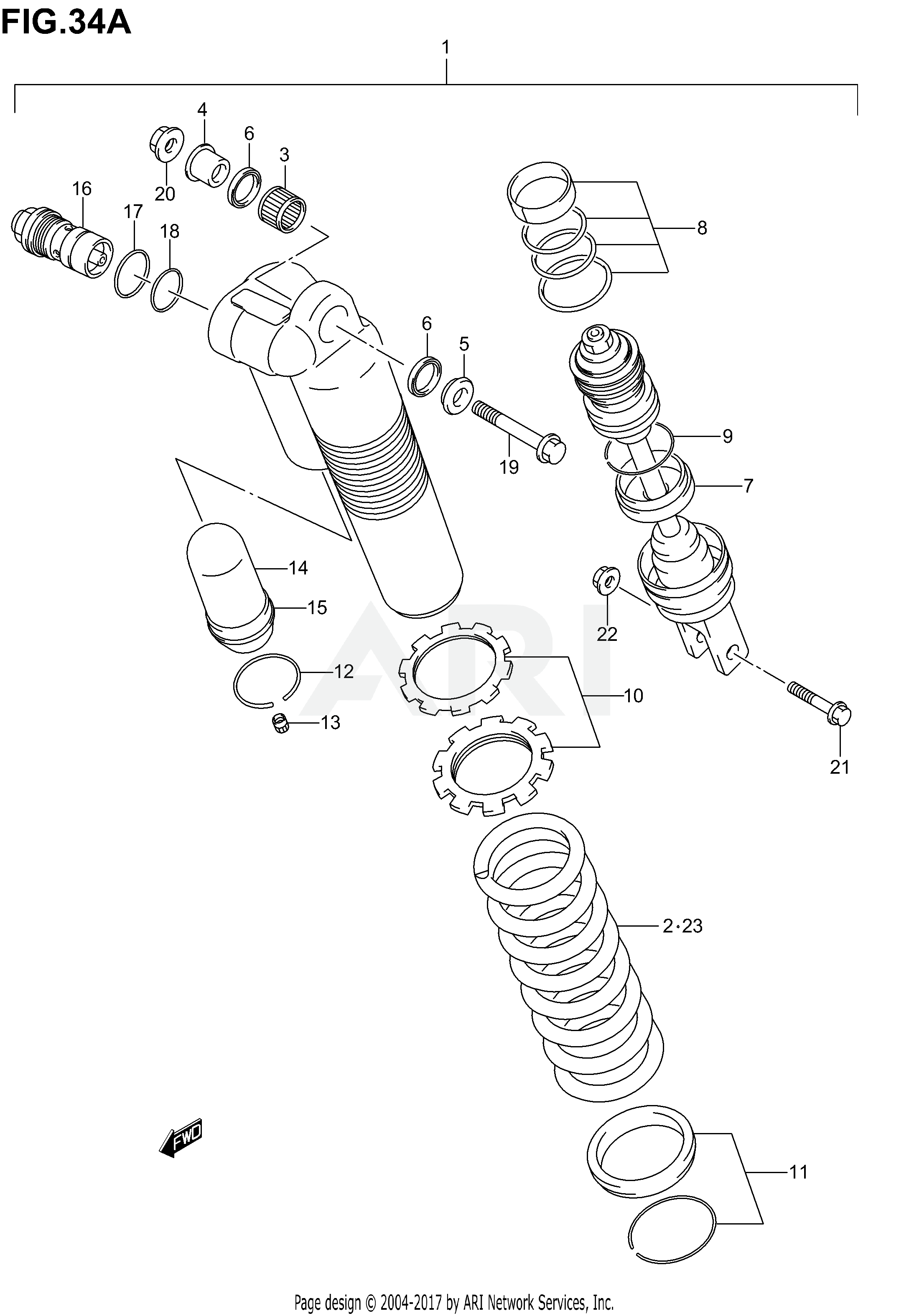 REAR SHOCK ABSORBER (MODEL K4)