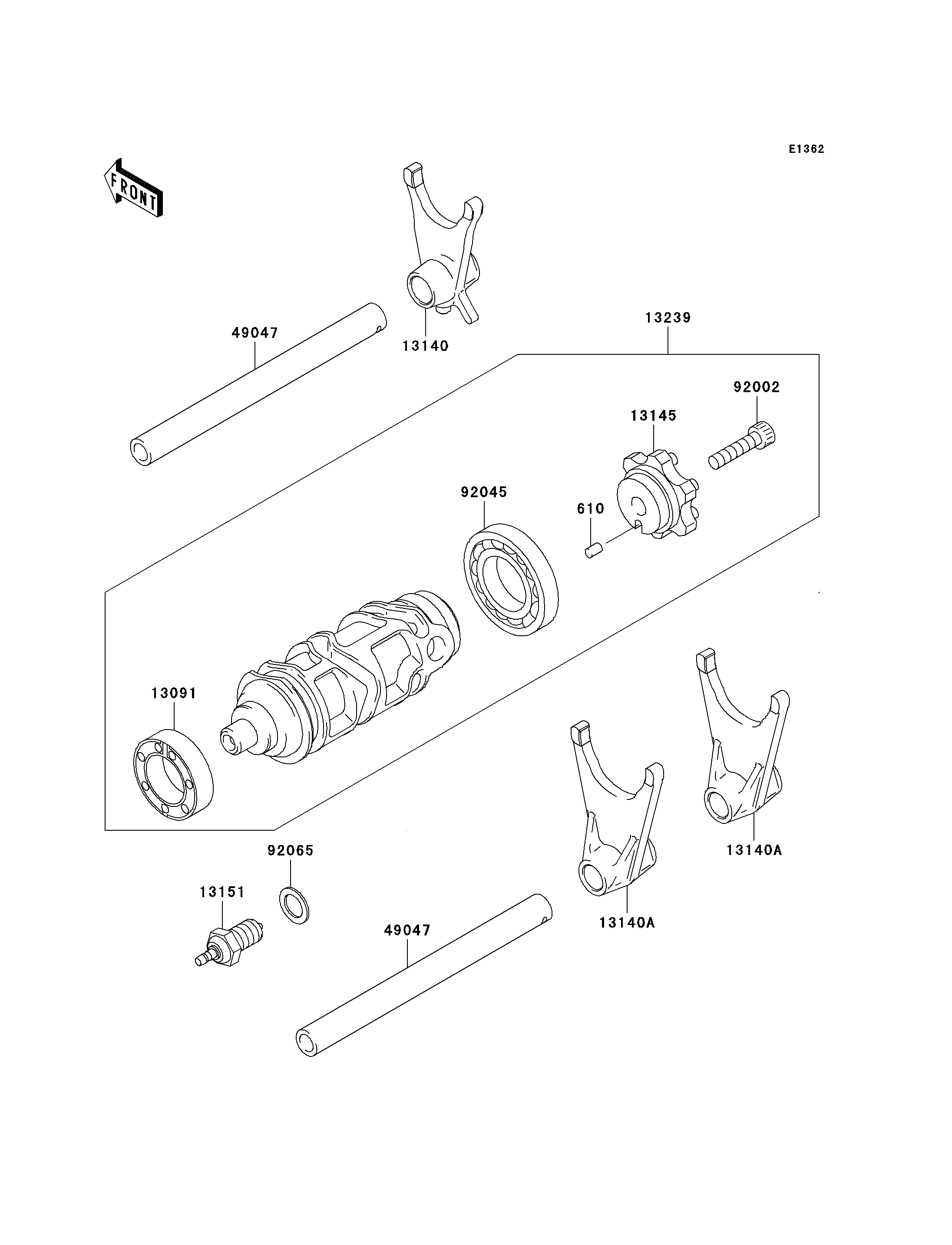 Gear Change Drum/Shift Fork(s)