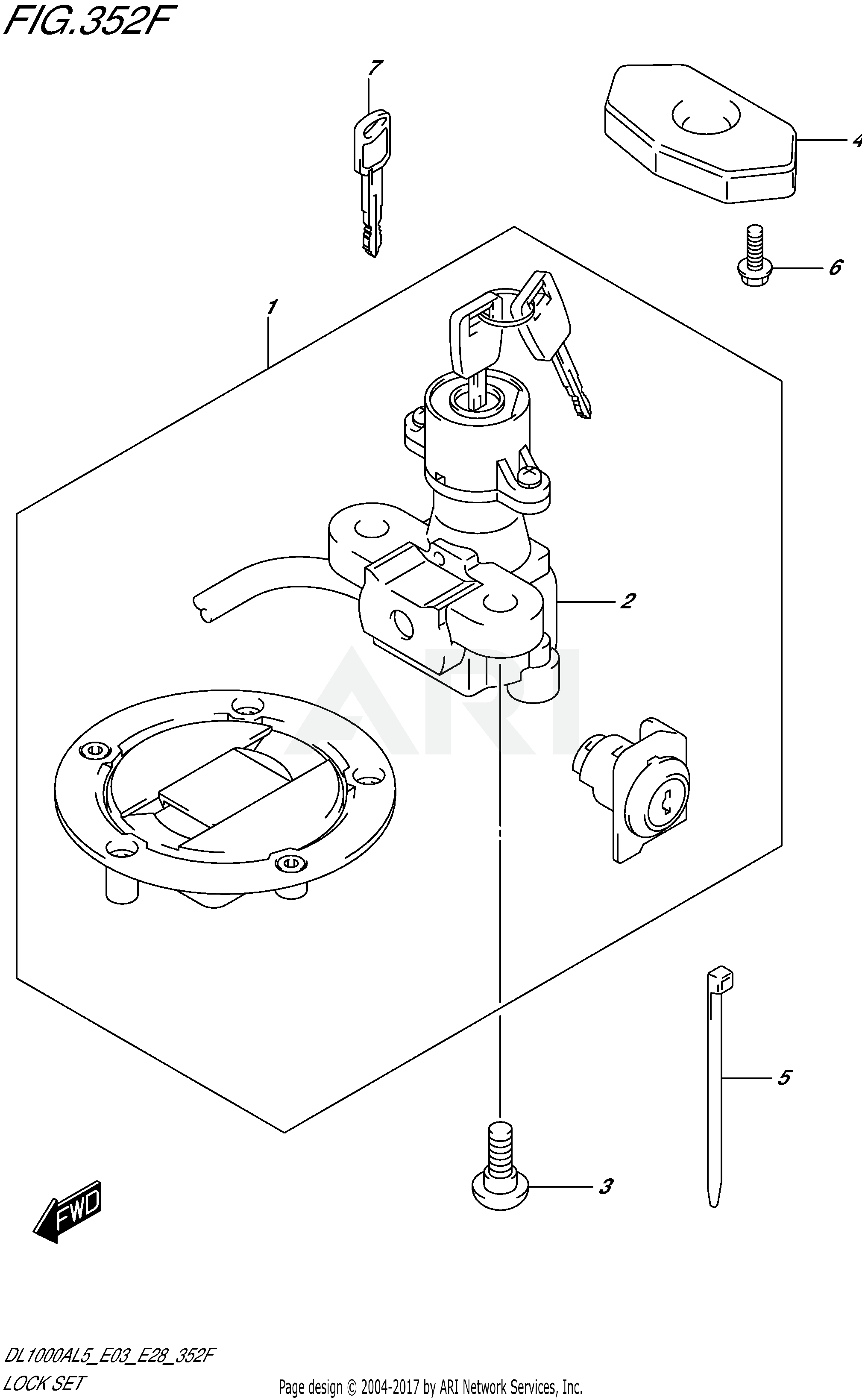 LOCK SET (DL1000AL5 E33)