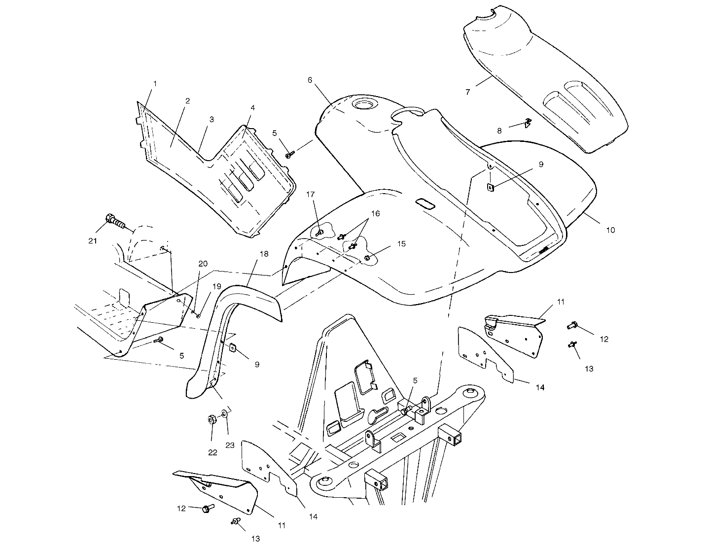 FRONT CAB - A02CD32AA/AB/AC/FB (4970147014A05)